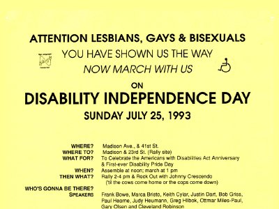 A yellow flyer written in Spanish