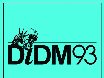 Exhibit flyer with logo of DIDM '93, featuring a bust of the Statue of Liberty