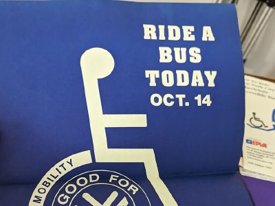 Ride a bus day poster