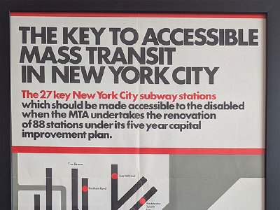 A proposed map of the subway with 27 "key" stations to connect people with disabilities to other kinds of transportation.